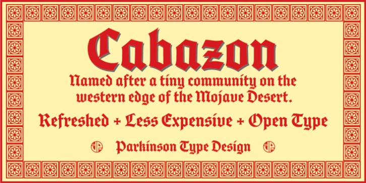 Cabazon font preview