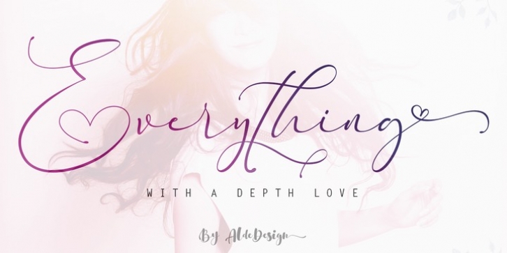 Everything Calligraphy font preview