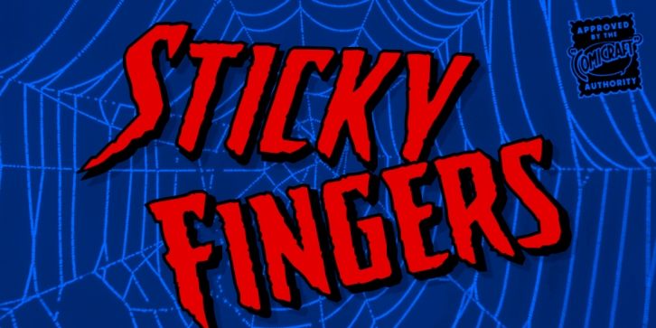 Sticky Fingers font preview
