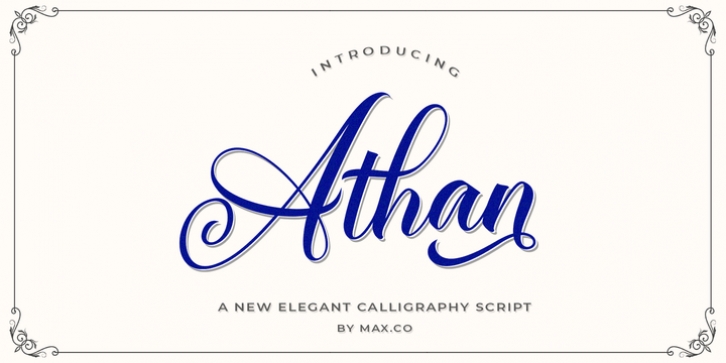 Athan Script font preview