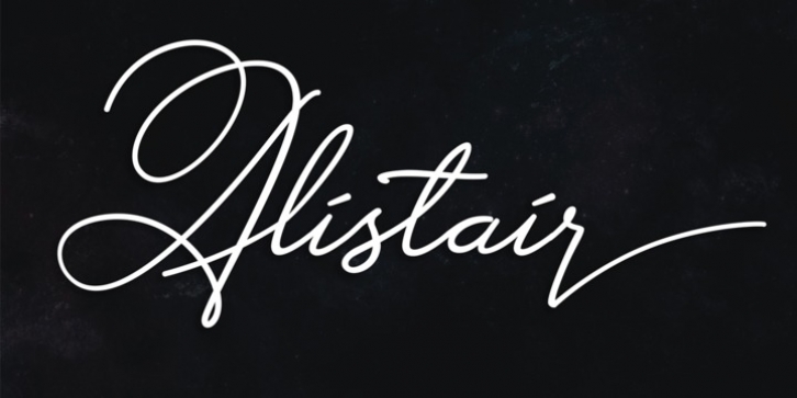 Alistair Signature font preview