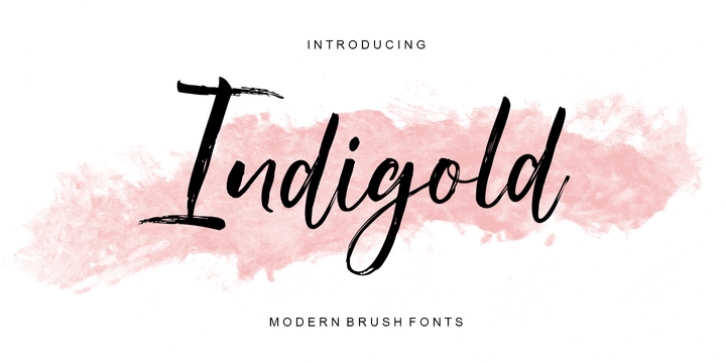 Indigold Script font preview
