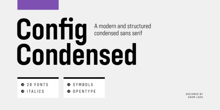 Config Condensed font preview