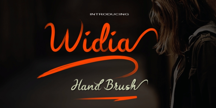 Widia Hand Brush font preview