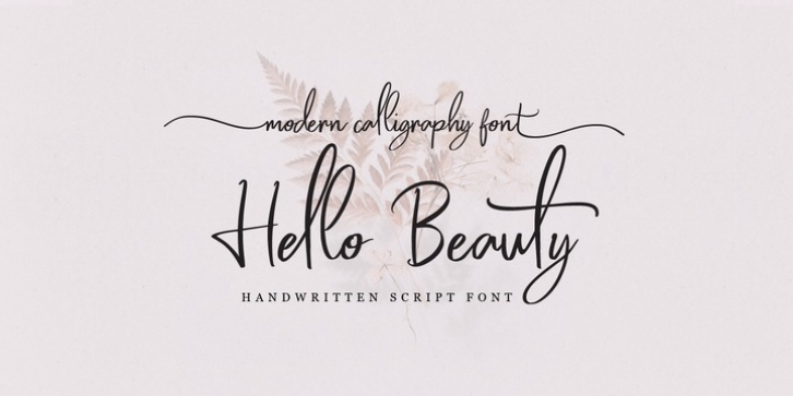 Hello Beauty font preview