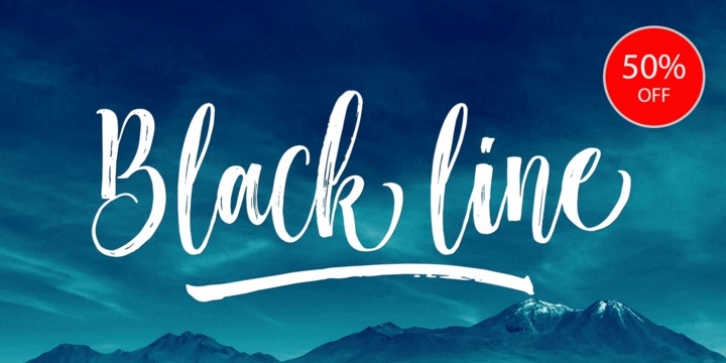 Black Line font preview