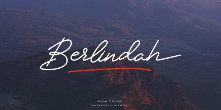 Berlindah Monoline font preview