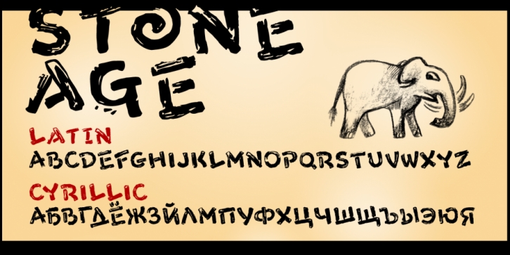Stone Age font preview
