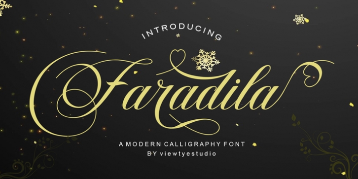 Faradila font preview
