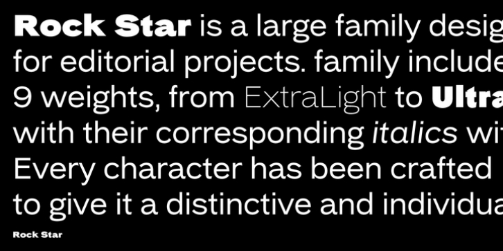 Rock Star font preview