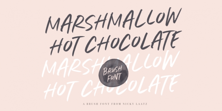 Marshmallow Hot Chocolate font preview