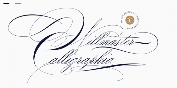 Willmaster Calligraphia font preview