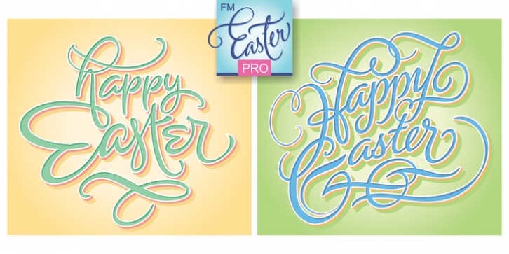FM Easter Pro font preview