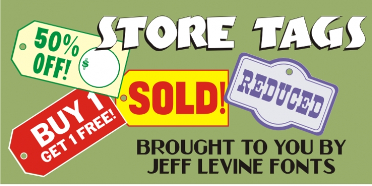 Store Tags JNL font preview