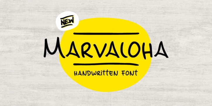 Marvaloha font preview