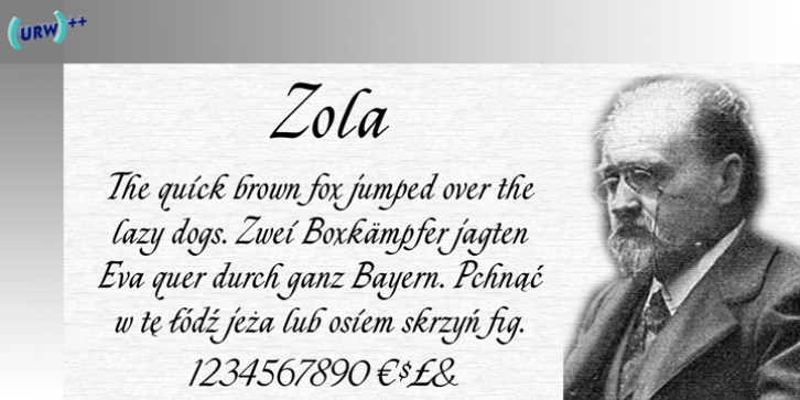 Zola font preview