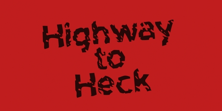 Highway To Heck font preview