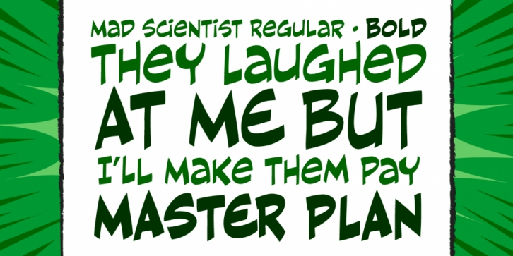 Mad Scientist font preview