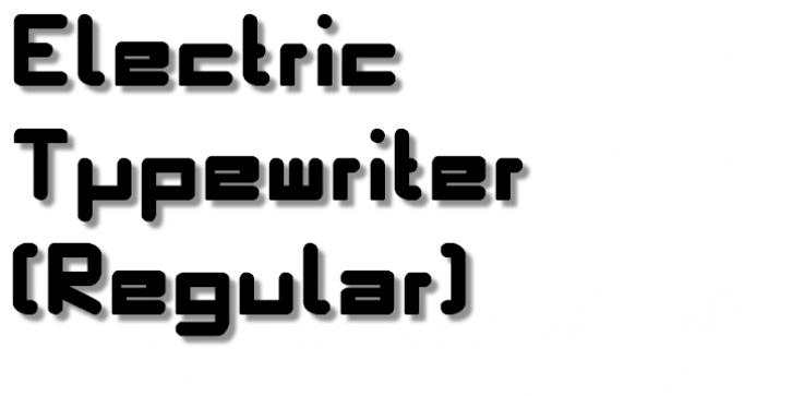 Electric Typewriter font preview