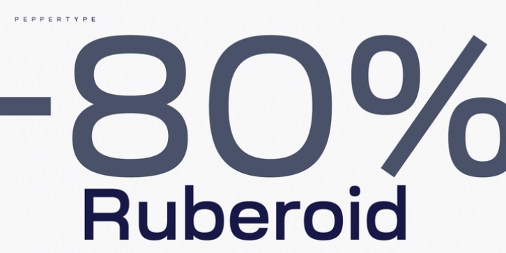 Ruberoid font preview