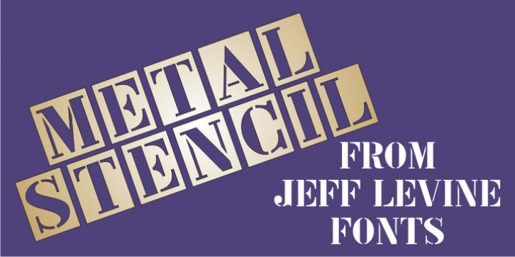 Metal Stencil JNL font preview