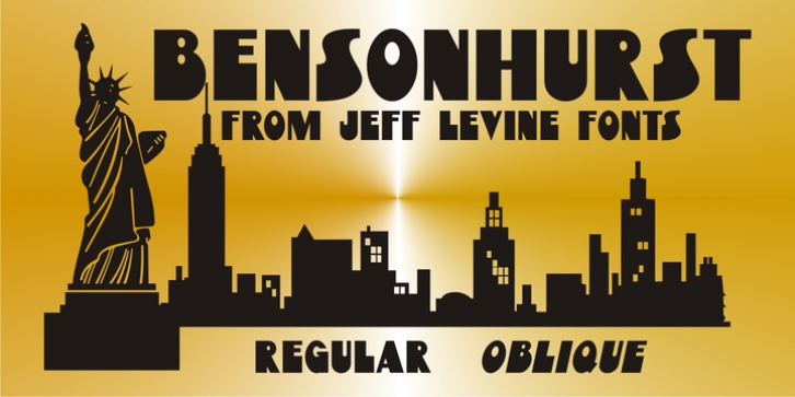 Bensonhurst JNL font preview