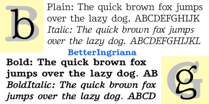 BetterIngriana font preview