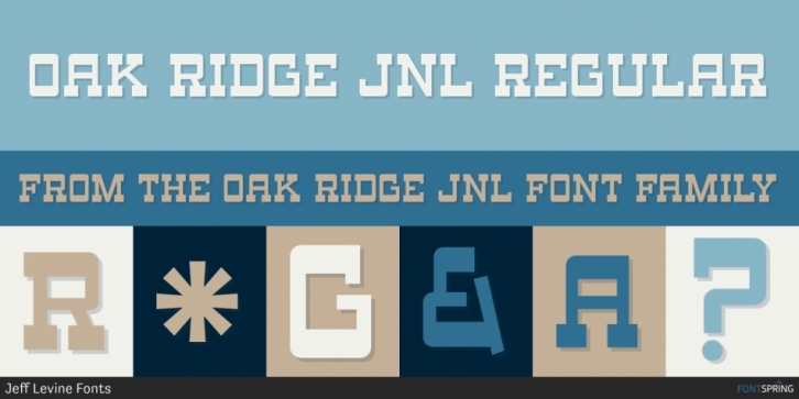 Oak Ridge JNL font preview