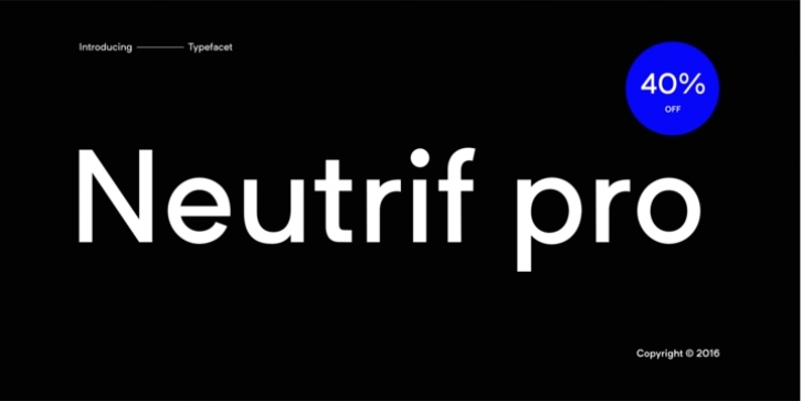 Neutrif Pro font preview