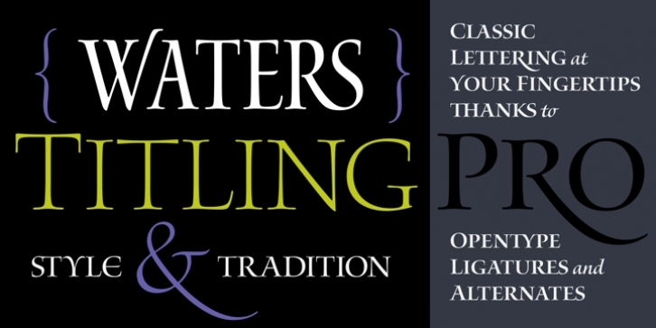 Waters Titling font preview