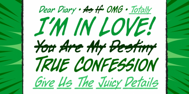 Dear Diary font preview