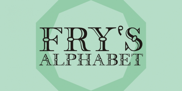 Fry's Alphabet font preview