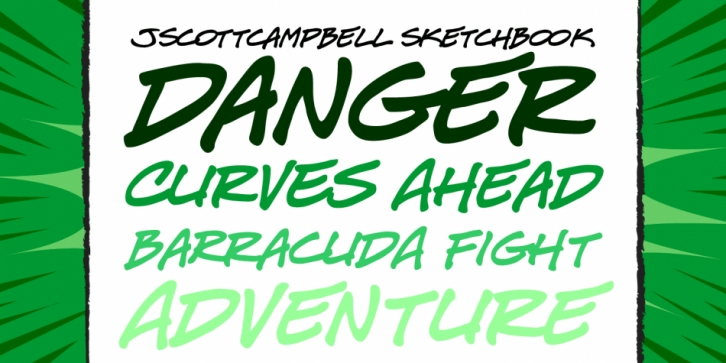 J. Scott Campbell Sketchbook font preview