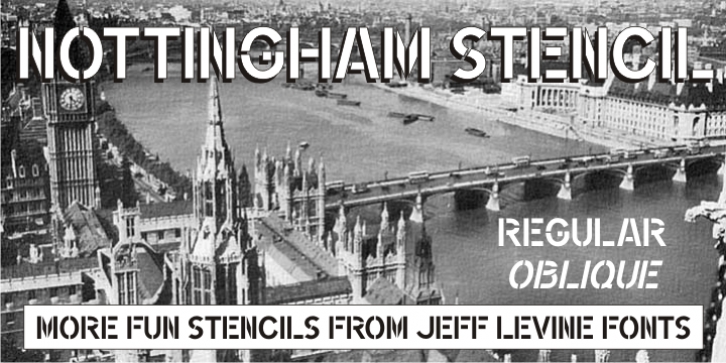 Nottingham Stencil JNL font preview
