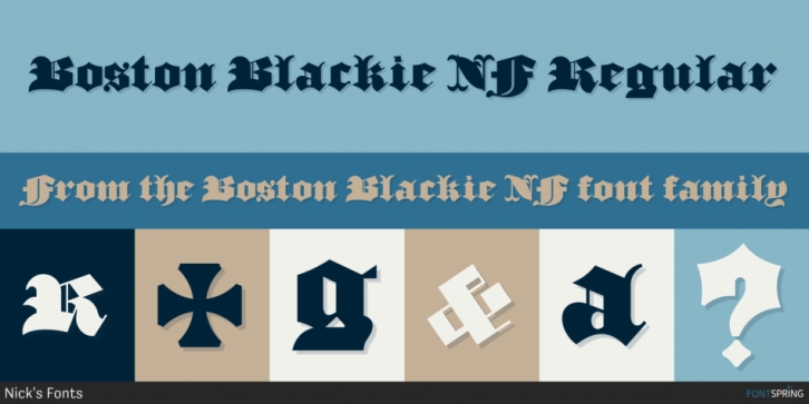 Boston Blackie NF font preview