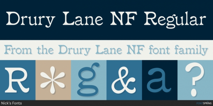 Drury Lane NF font preview
