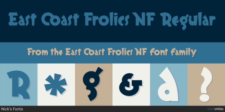 East Coast Frolics NF font preview