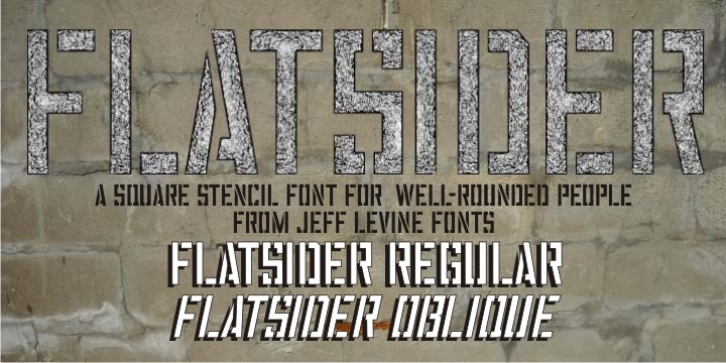 Flatsider JNL font preview