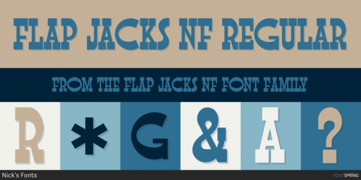 Flap Jacks NF font preview