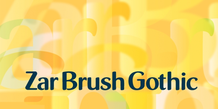 Zar Brush Gothic font preview