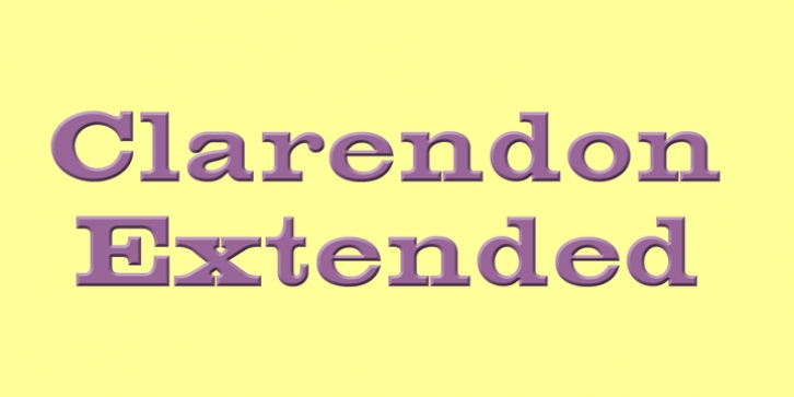 Clarendon Extended font preview