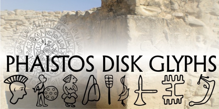 Phaistos Disk Glyphs font preview