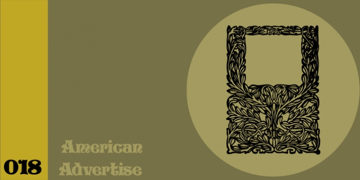 American Advertise 018 font preview
