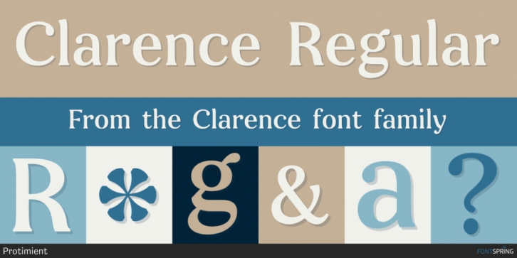 Clarence font preview