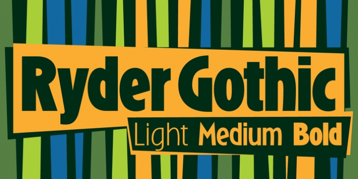 Ryder Gothic Pro font preview