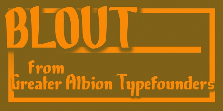 Blout font preview