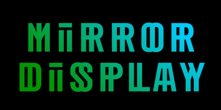 Mirror Display Bold font preview
