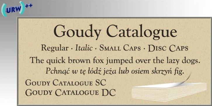 Goudy Catalogue font preview