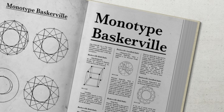 Monotype Baskerville font preview
