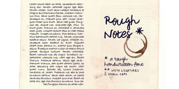 Rough Notes font preview
